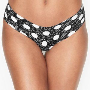 VS Hiphugger No-Show Black & White Polka Dot NWT